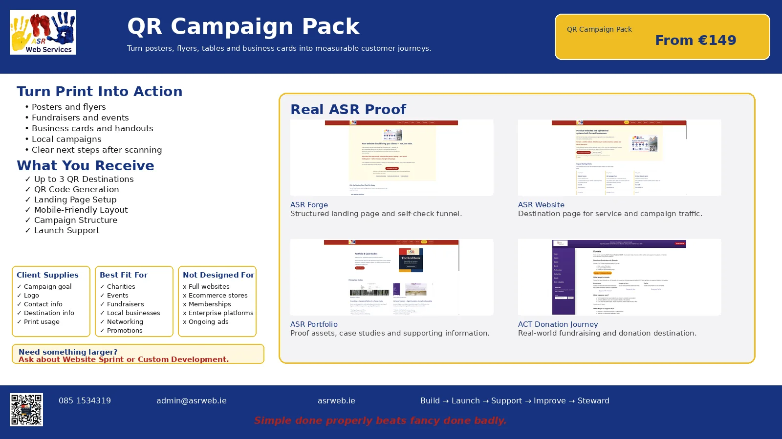 QR Campaign Pack offer sheet preview