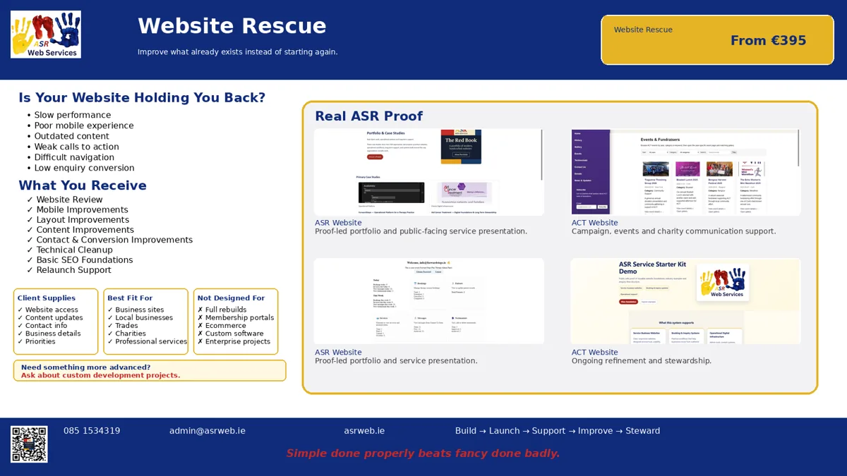 Website Rescue offer sheet preview