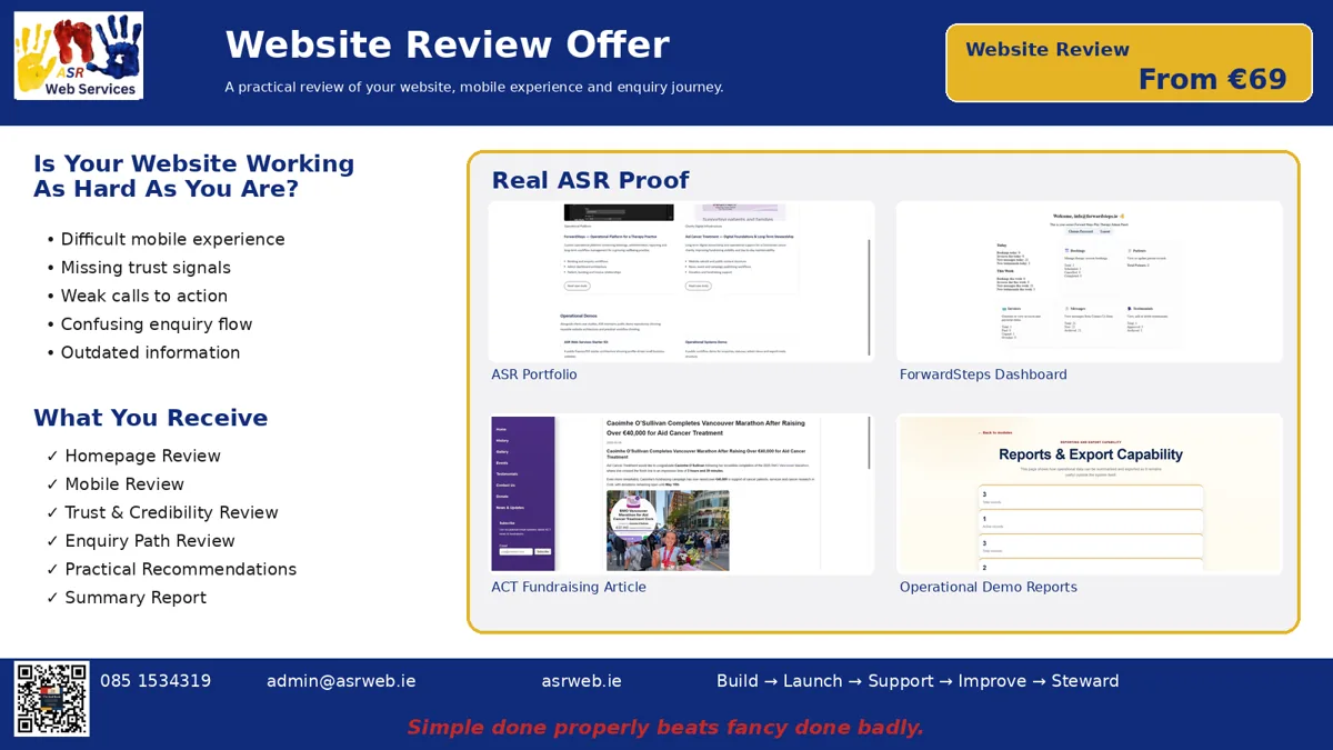 Website Review offer sheet preview