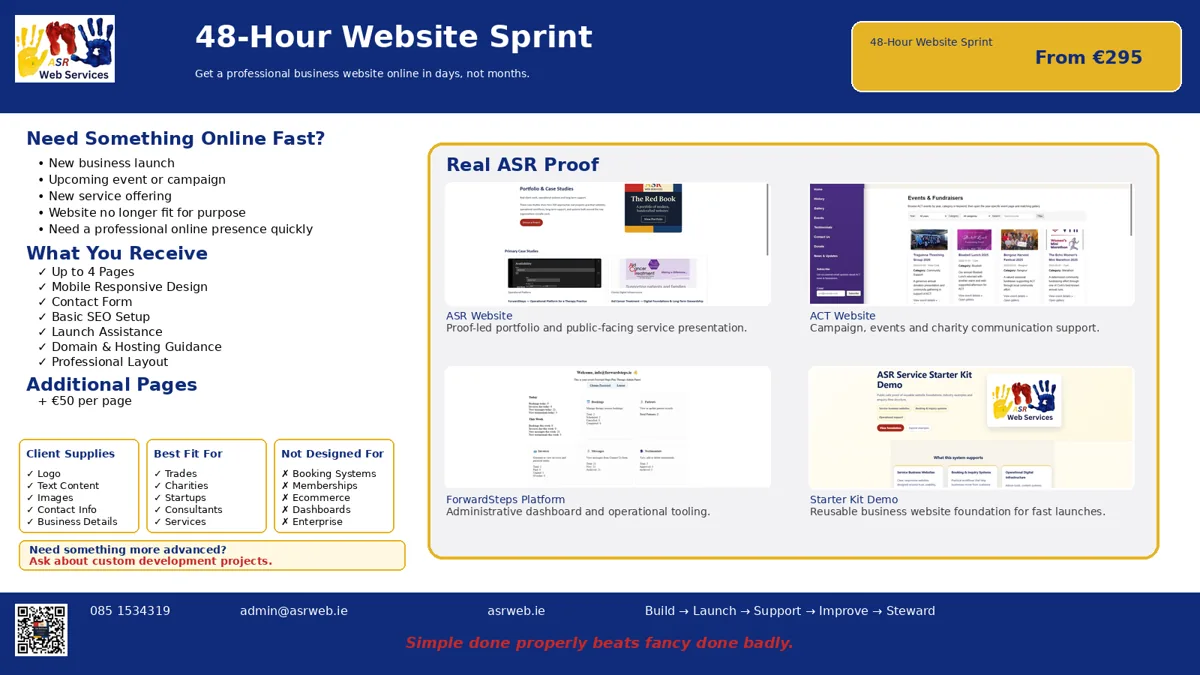 48-Hour Website Sprint offer sheet preview